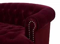 мебель Диван La Rosa трехместный велюр прямой бордовый