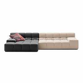 Диван Tufty-Time Sofa угловой модульный серый с бежевым