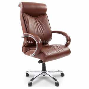 мебель Кресло для руководителя Chairman 420 коричневый/хром, черный