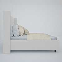 мебель Кровать с декоративными гвоздиками Wing 160х200 молочная