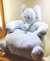 мебель Детское кресло Слон серое