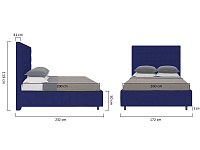 мебель Кровать двуспальная Shining Modern DG-RF-F-BD009-160-Cab-25 1800х2000