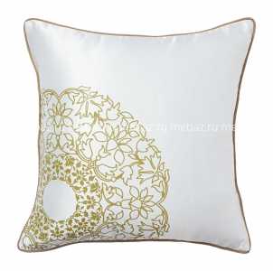 мебель Подушка с золотыми цветами Flower Weaving White