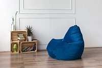 мебель Кресло-мешок Синий Микровельвет XL