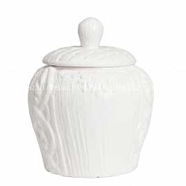 Декоративная ваза с крышкой Lindley для хранения продуктов Большая Белая
