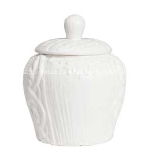 мебель Декоративная ваза с крышкой Lindley для хранения продуктов Большая Белая
