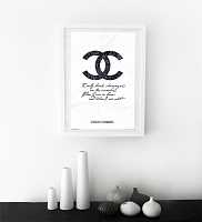 мебель Постер Drink champagne. Coco Chanel А3
